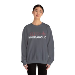 Book Lover's Heartbeat Sweatshirt, Cozy Gift for Readers, Valentine's Day, Birthday, Cozy Sweatshirt, Casual Wear, Literary Apparel